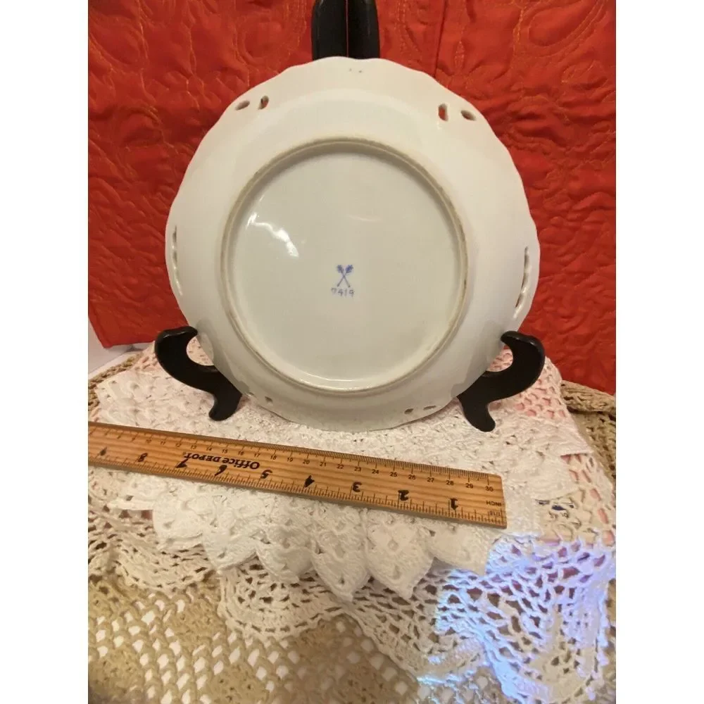 Vintage Arnart Eisenhower Porcelain Dish‎ with Gold Handles Double Arrows Japan